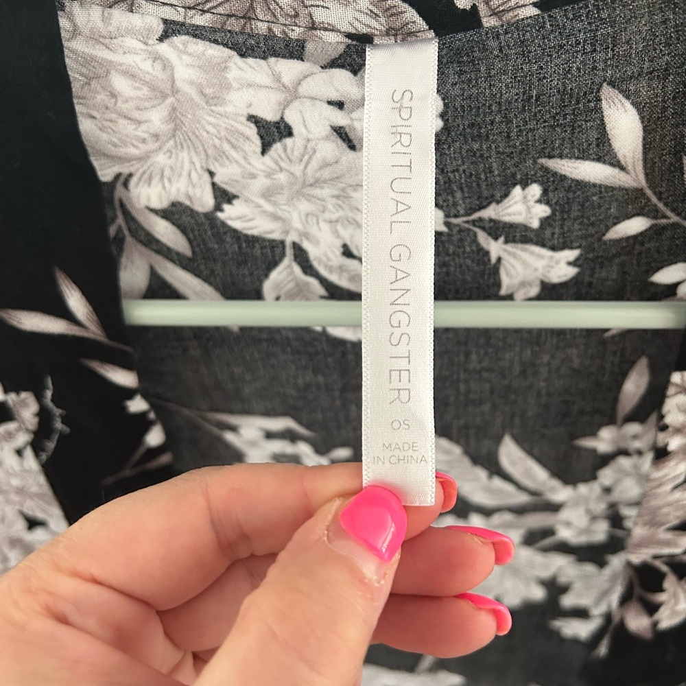 Spiritual Gangster Monochrome Floral Design